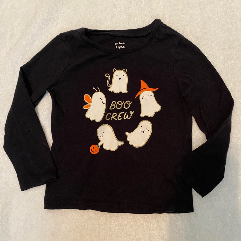 2T Black Halloween long sleeve shirt